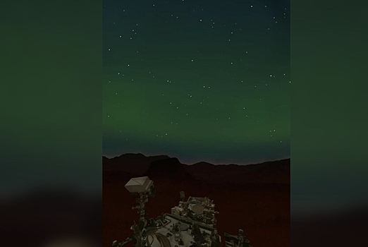 Астрономы показали снимки полярного сияния на Марсе