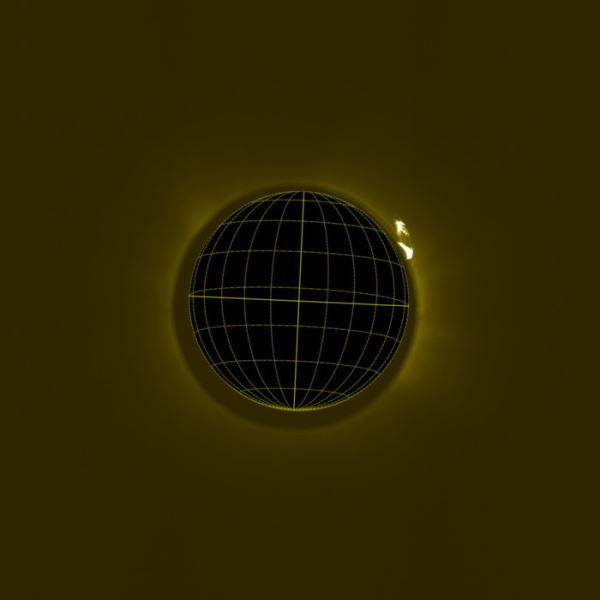 Осуществлено первое в истории искусственное затмение Солнца в космосе: фотографии