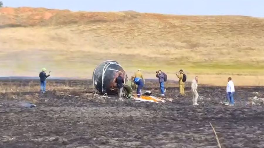 Спускаемый аппарат «Бион-М» № 2 с мышами и мухами приземлился в степях Оренбуржья